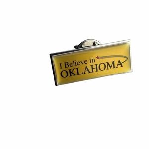 Vintage I Believe In Oklahoma Pin Lapel Pinback USA‎